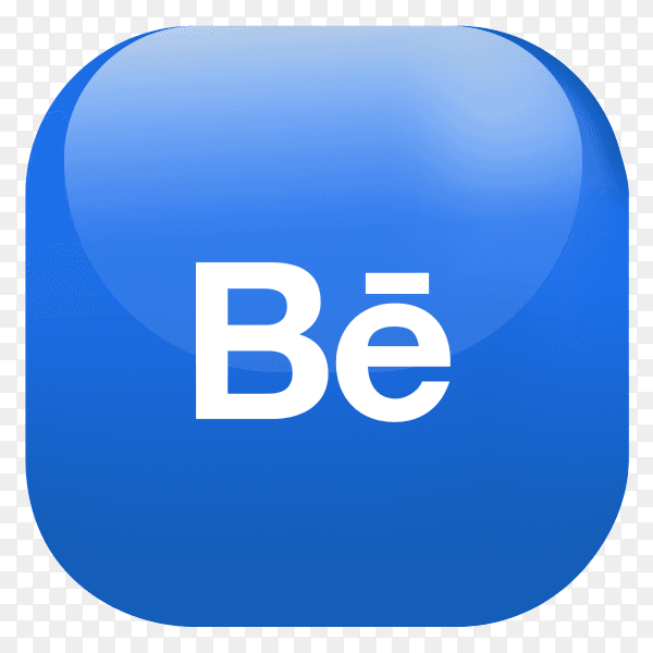 Vector Behance button PNG