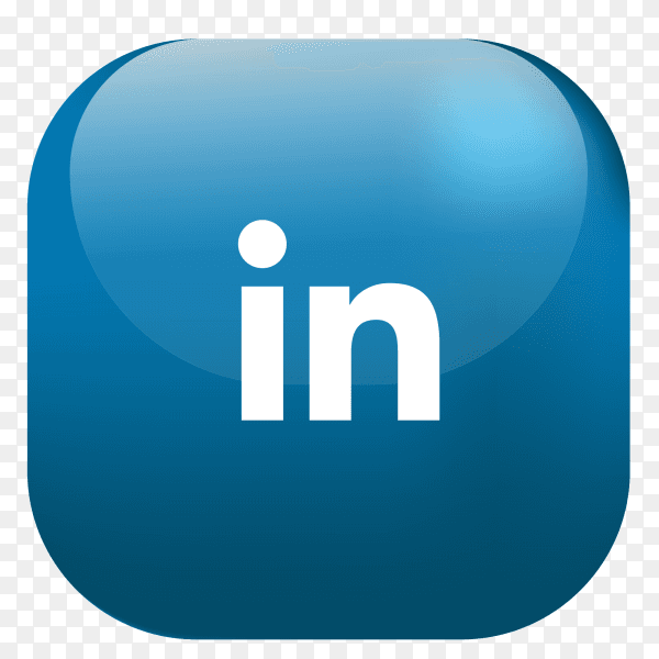 Vector Linkedin button PNG