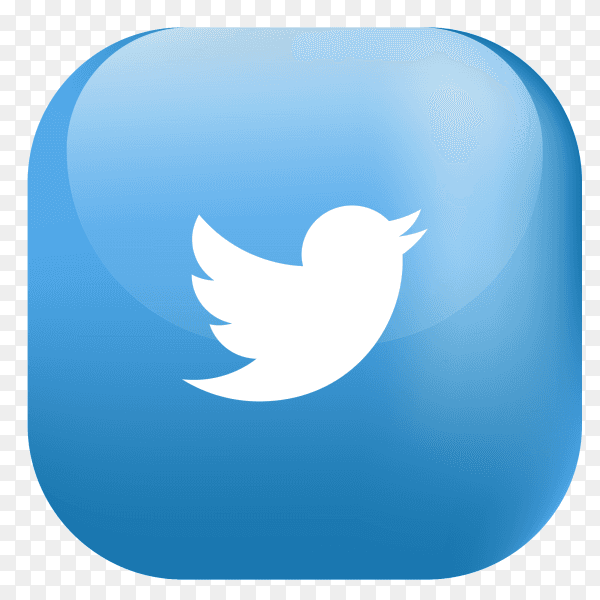 Vector Twitter button PNG
