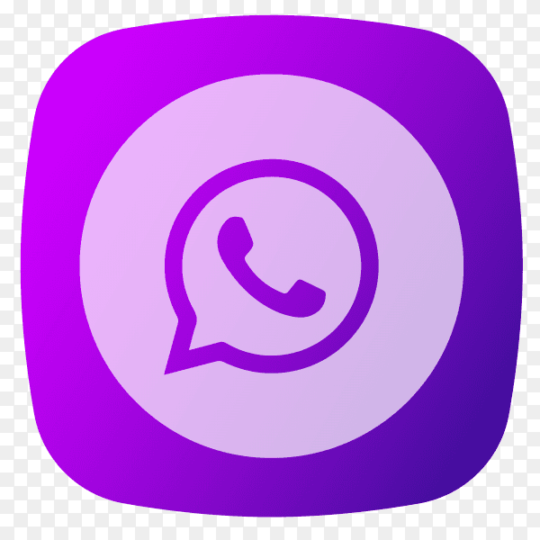WhatsApp logo purple PNG