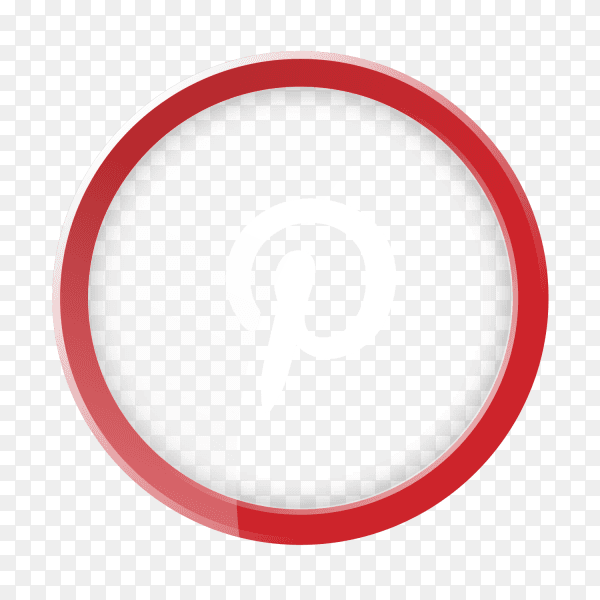 White Pinterest logo PNG