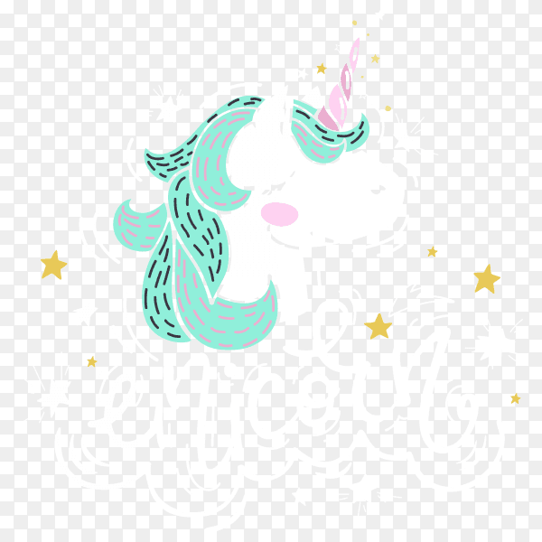 White unicorn PNG