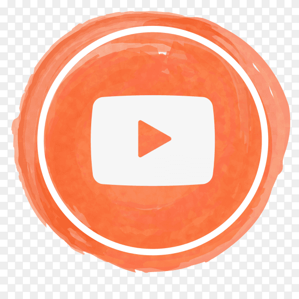 YouTube icon watercolor PNG