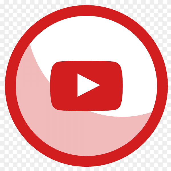 YouTube logo in circle PNG