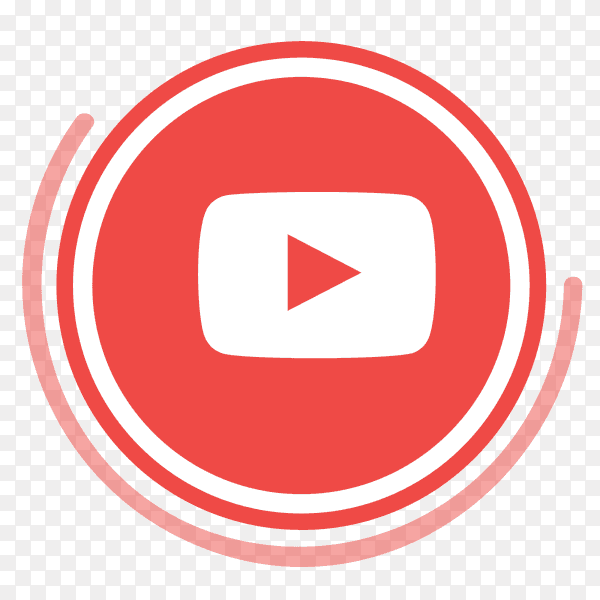 YouTube logo in circles PNG