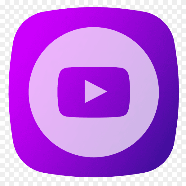 YouTube logo purple PNG
