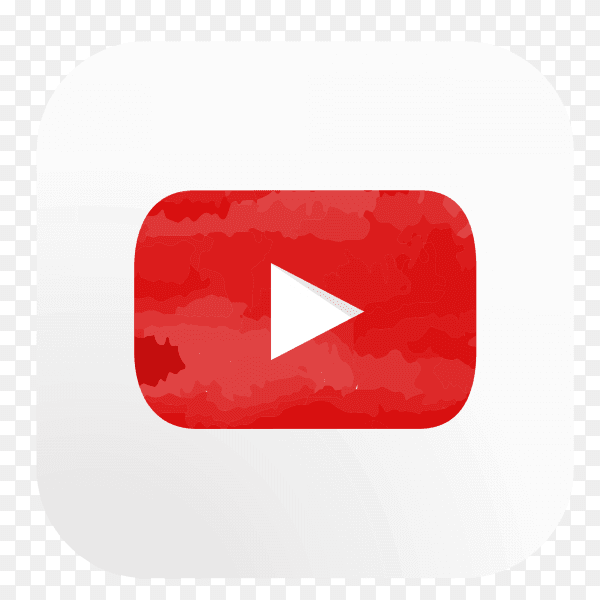 YouTube logo watercolor PNG