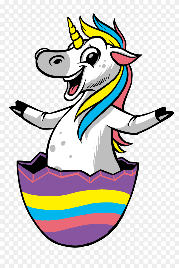 Easter unicorn PNG
