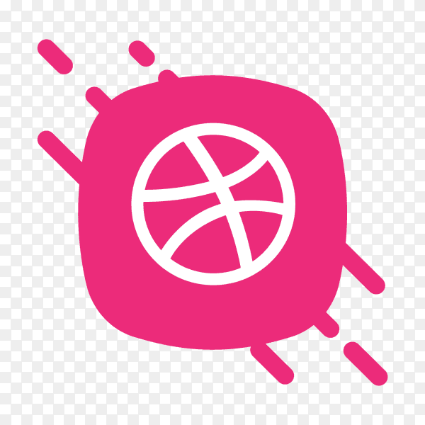 Flat logo Dribbble icon PNG