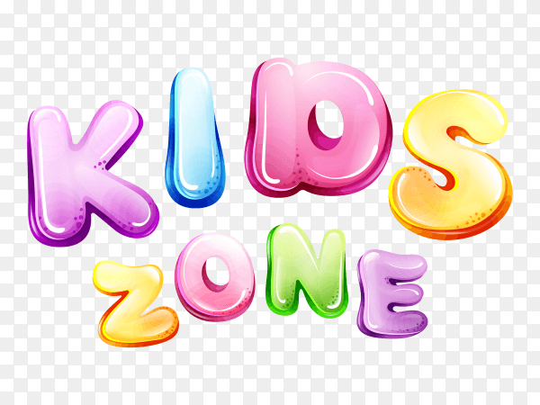 kids zone word PNG