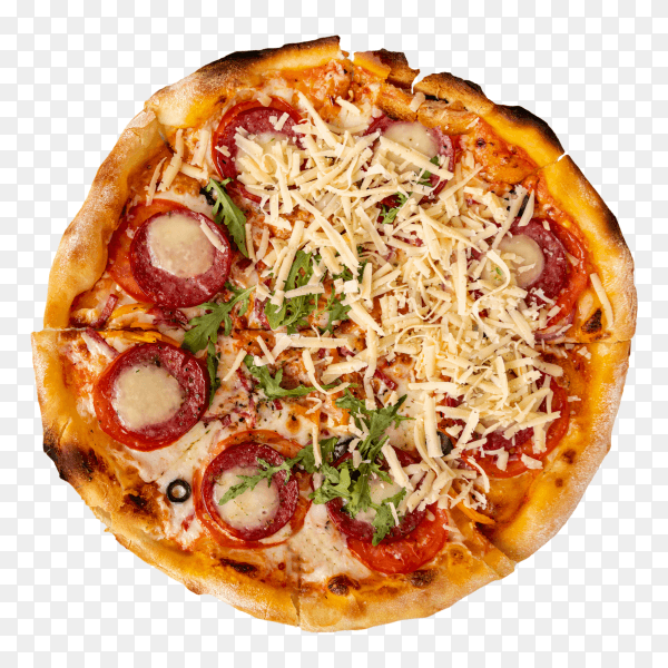 Top view pizza PNG