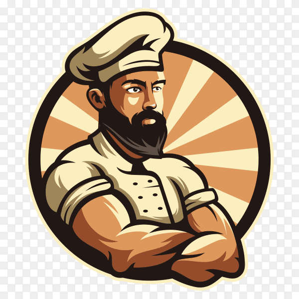 vintage chef design PNG
