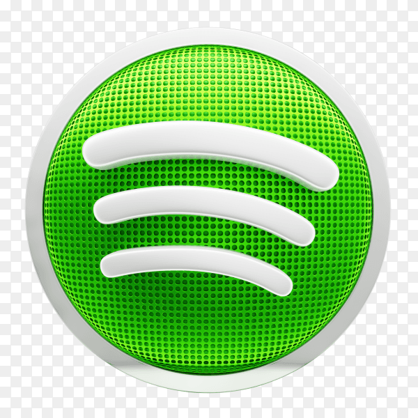 3D spotify logo premium PNG
