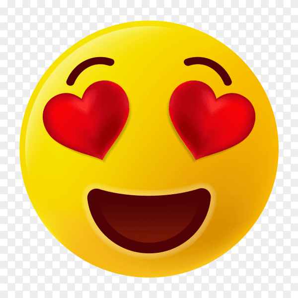 Cute love emoji clipart PNG