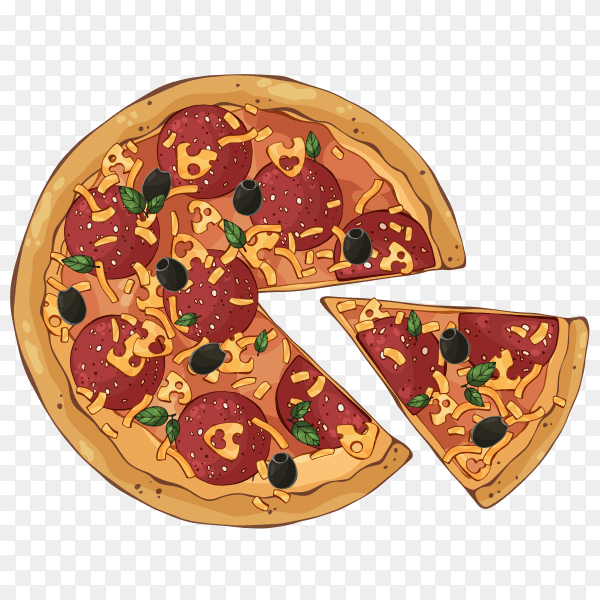 Italian pizza clipart PNG