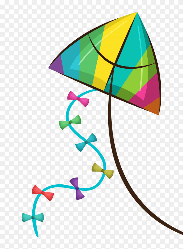 Kite flying clipart PNG