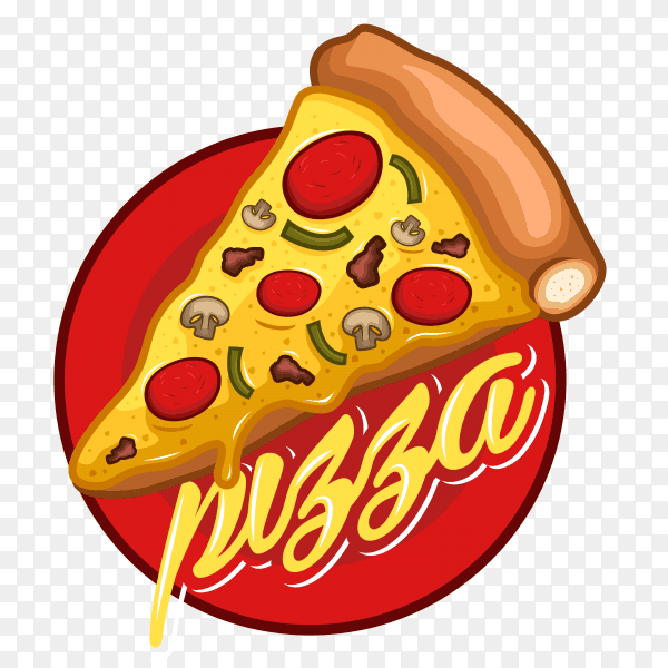 Pizza logo vector PNG