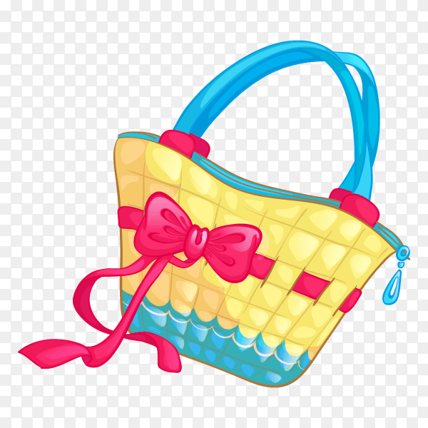 Colorful handbag vector PNG