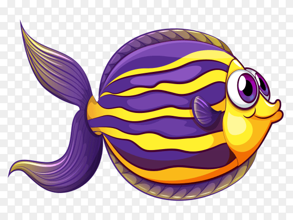 Coral reef fish vector PNG