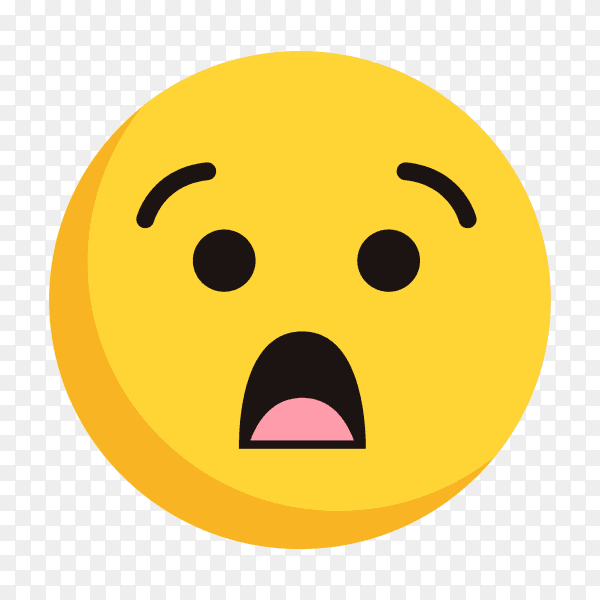 Fearful Emoji vector on transparent background PNG