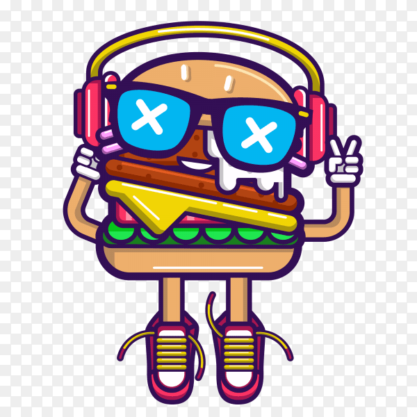 Hamburguer humor vetor PNG
