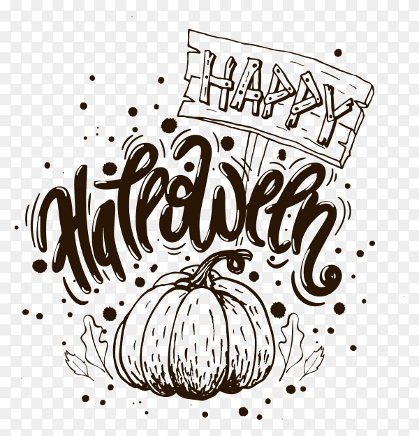 Happy Halloween vector PNG