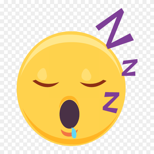 Sleeping emoji vector PNG