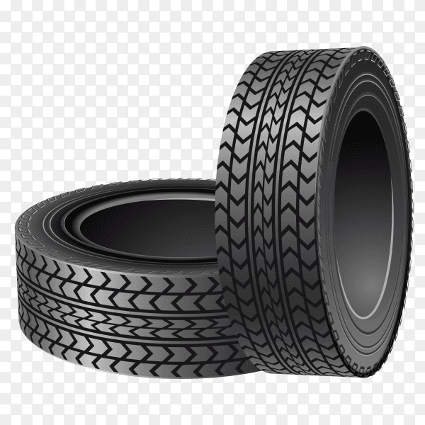Two black wheels vector PNG