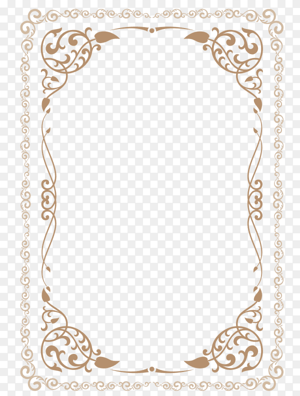Brown frame clipart PNG