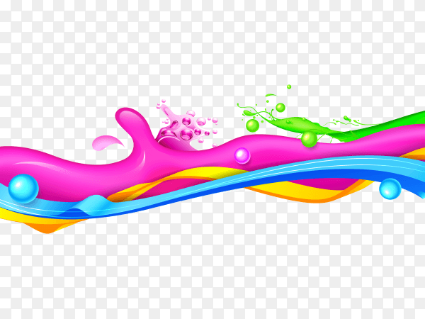 Colorful Splash vector PNG