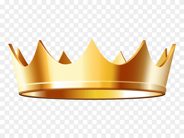 Golden crown clipart PNG