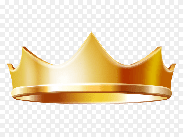 Golden crown vector PNG
