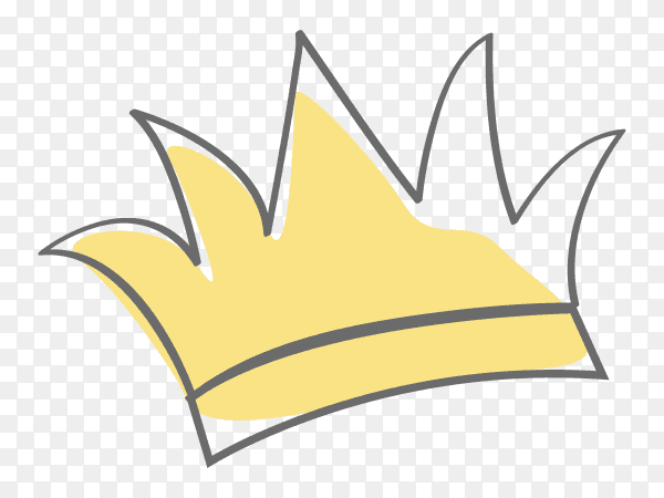 Sketchy crown vector PNG
