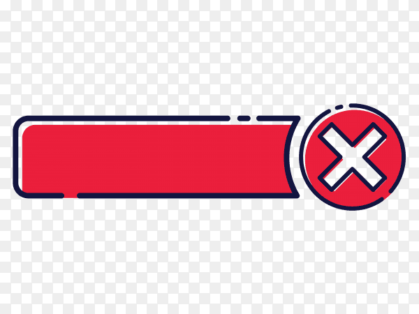 Wrong mark icon vector PNG