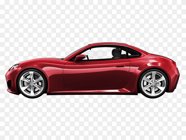 Red car premium vector PNG
