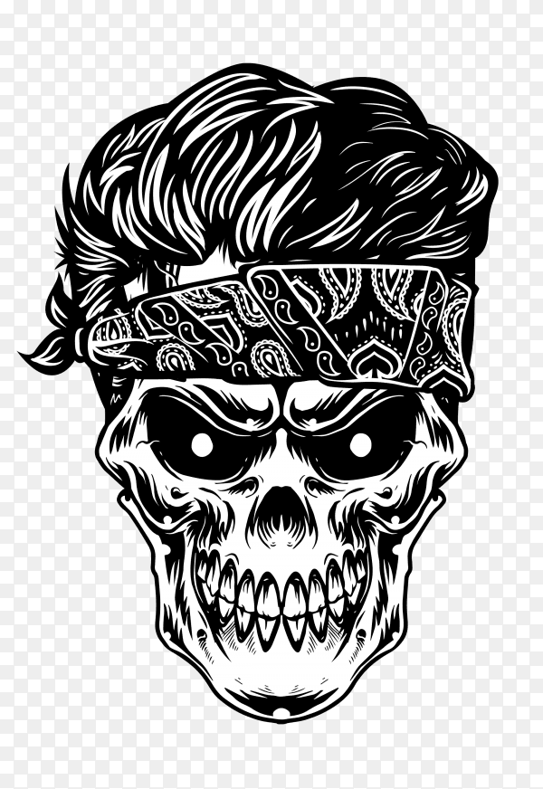 Skull head clipart PNG