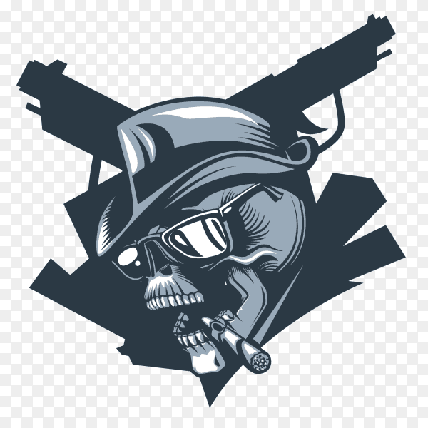 Vintage skull clipart PNG