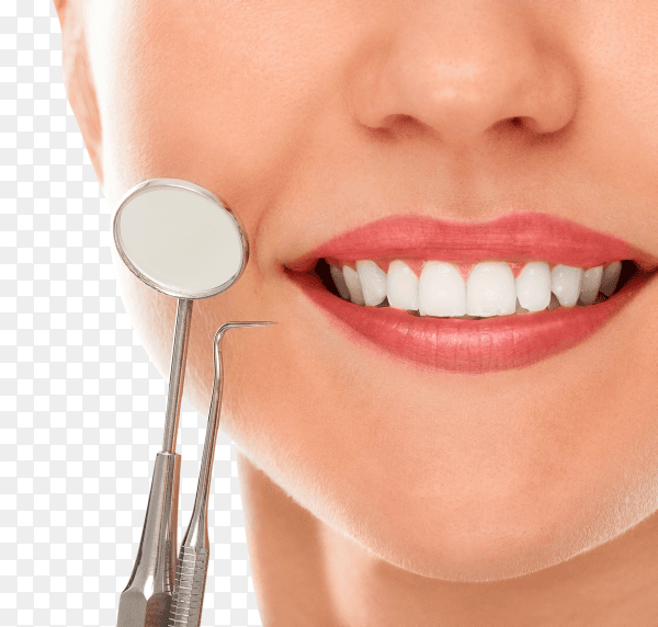 At a dentist with a smile image on transparent background PNG