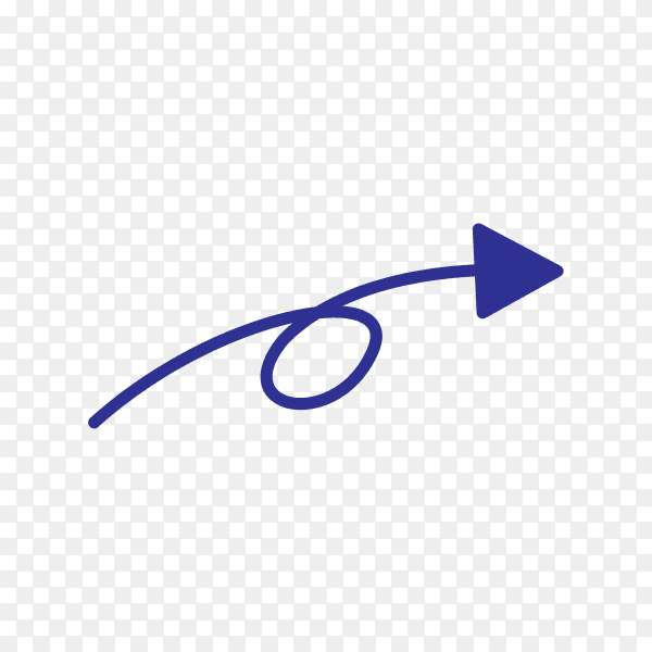 Arrow icon isolated. doodle arrow icon on transparent background PNG