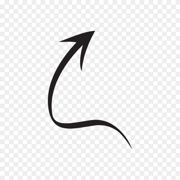 Doodle arrow. handwriting scribble sketch line arrowhead premium vector PNG