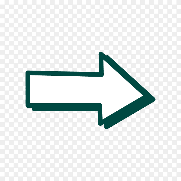 Hand drawn arrow. Doodle arrow isolated premium vector PNG