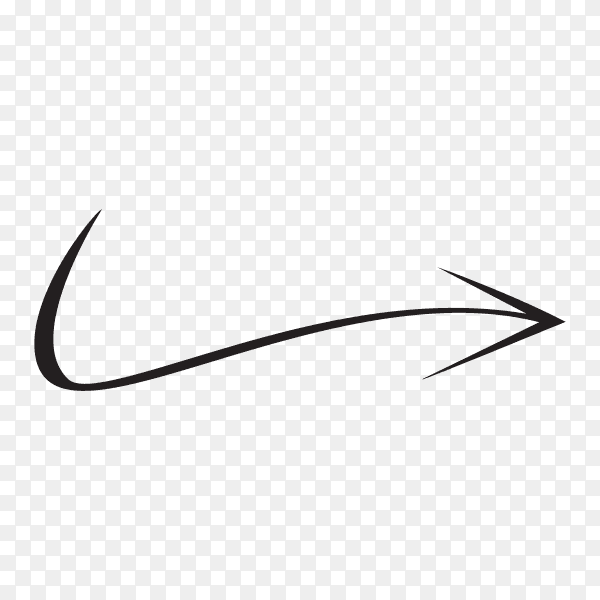 Hand drawn arrow icon . doodle arrow illustration on transparent background PNG