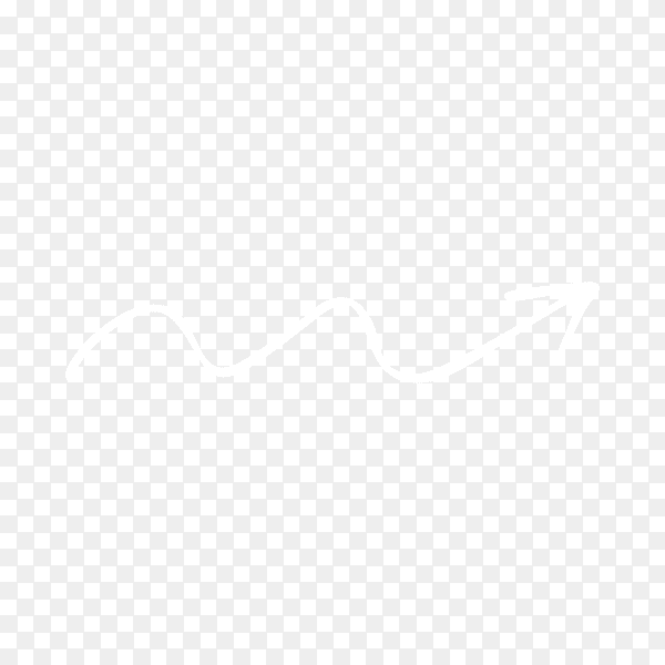 Hand drawn arrow icon . doodle arrow isolated on transparent background PNG