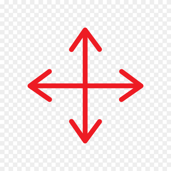 Hand drawn arrows. Doodle arrows on transparent background PNG