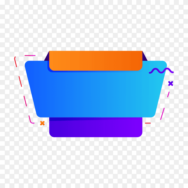 Colorful blank banner. abstract geometric shape premium vector PNG