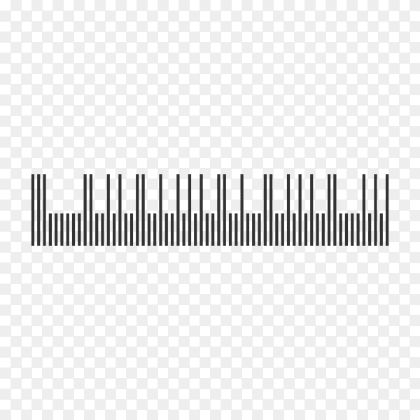 Realistic bar code icon. A modern simple flat barcode isolated on transparent background PNG