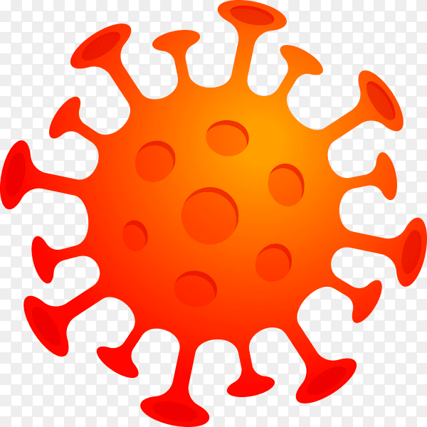 Stop coronavirus concept . corona virus icon on transparent background PNG