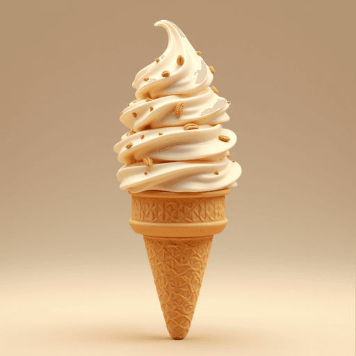 Delicious Ice Cream Cone PNG Image with Sprinkles