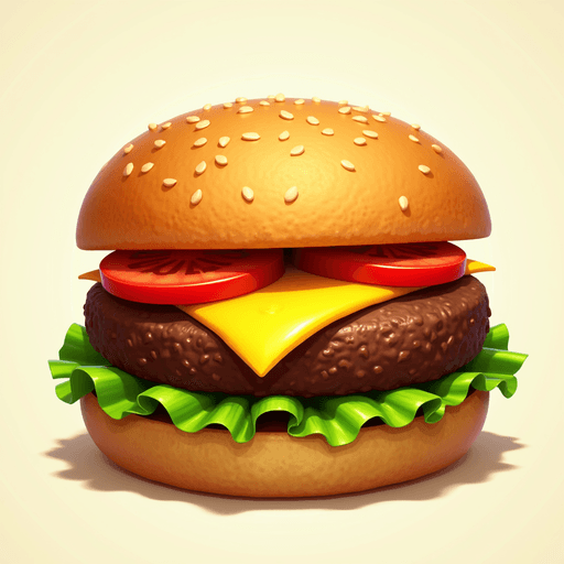 Delicious Hamburger PNG Image with Transparent Background