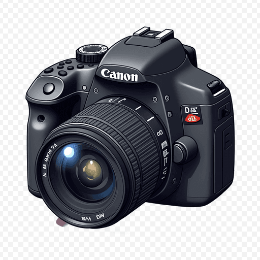 Canon DSLR Camera PNG Image with Transparent Background
